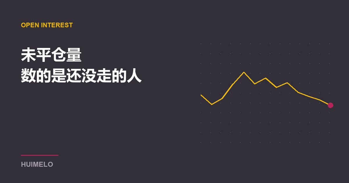 封面：深色点阵网格上的一条折线，右端一个标记点，示意未平仓量随时间起落