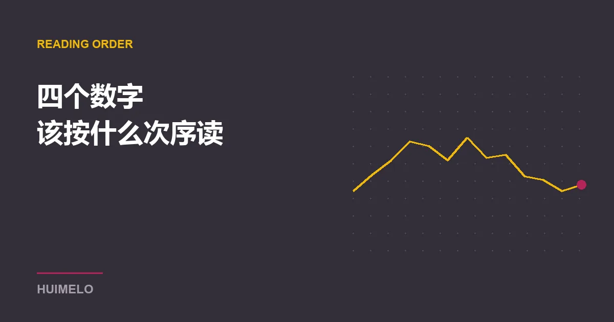 封面：深色点阵网格上的折线，右端一个标记点，示意按顺序读四个数字